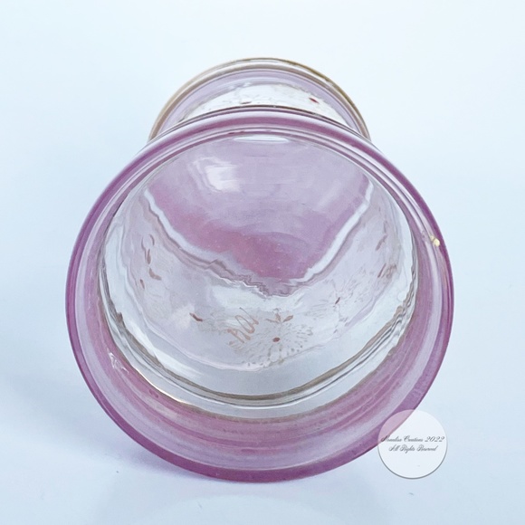 Vintage Barware Set Pink Cordials 6pc Decanter, Stopper and 4 Glasses 50s MCM - Picture 12 of 12